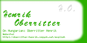 henrik oberritter business card